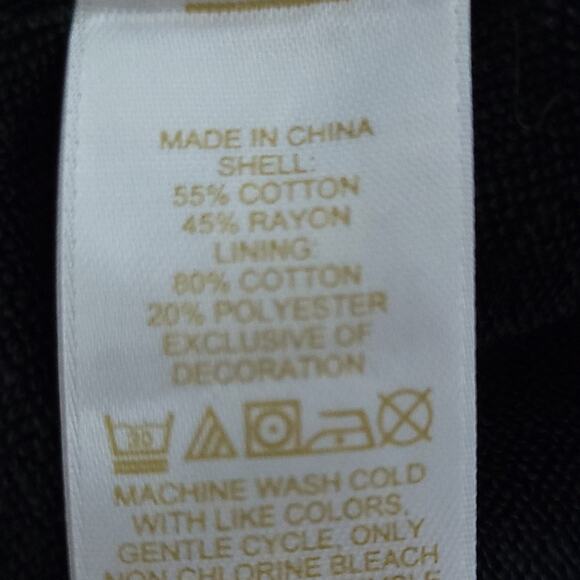 Kate Spade Robe Night Owl Xsmall Small Black Pink Shortie Robe, No Tie - Picture 8 of 8